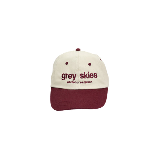 Grey Skies Lowercase Hat (Red)