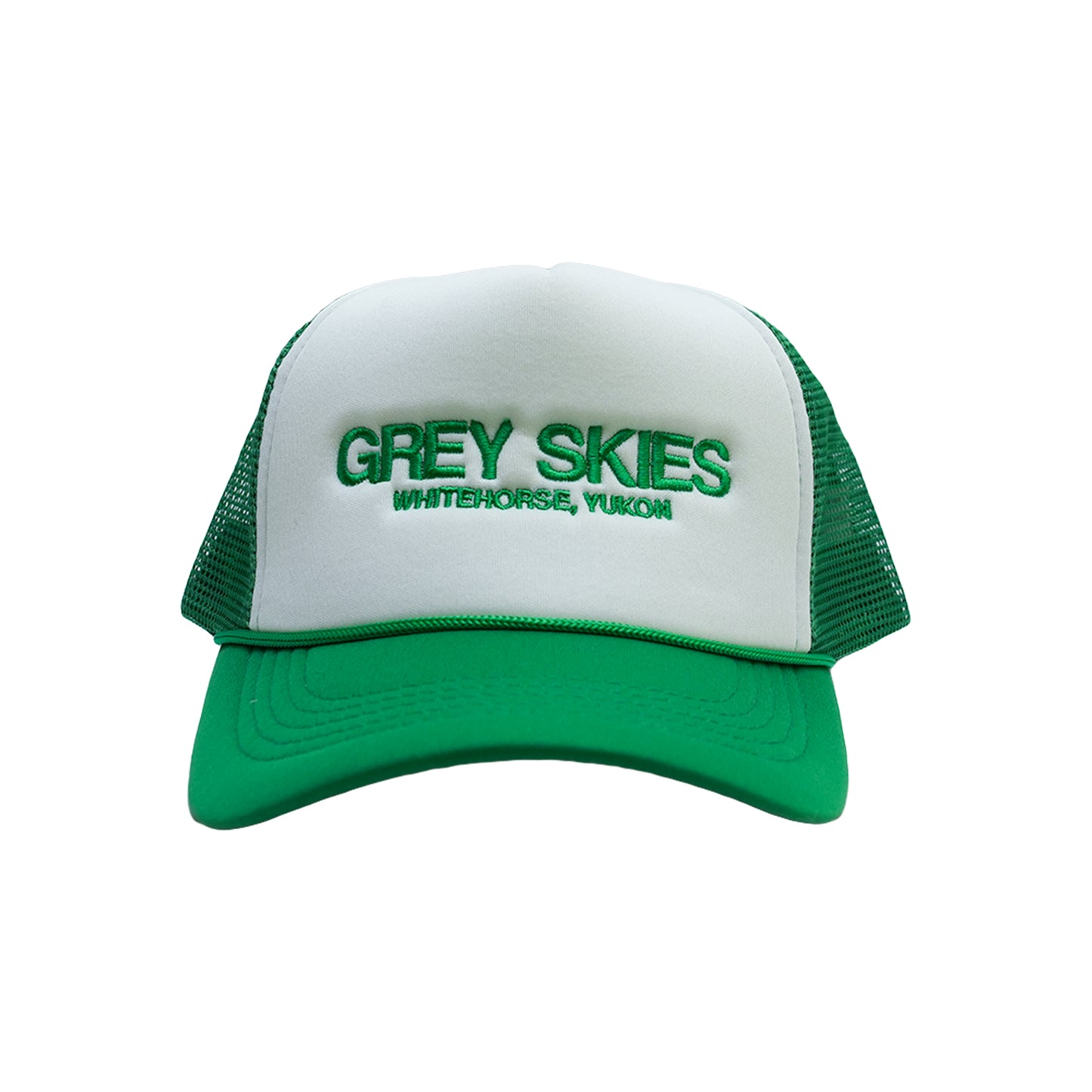 Grey Skies Trucker Hat (Green)