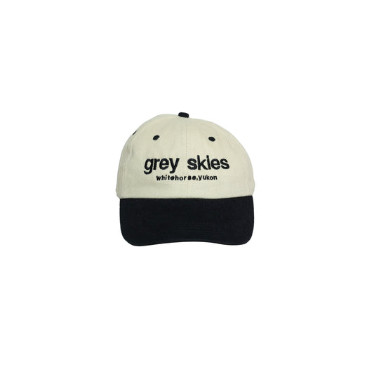 Grey Skies Lowercase Hat (Black)