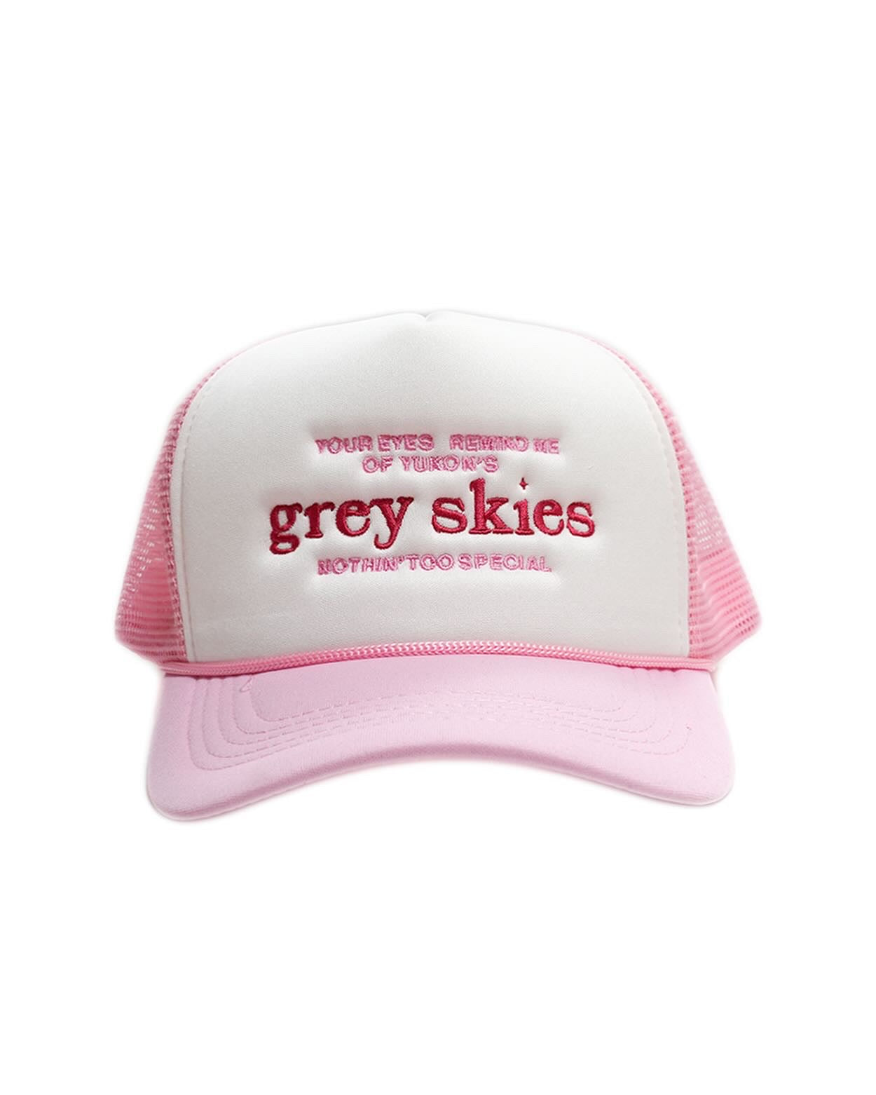 Grey Skies “NTS” Trucker Hat (Pink)