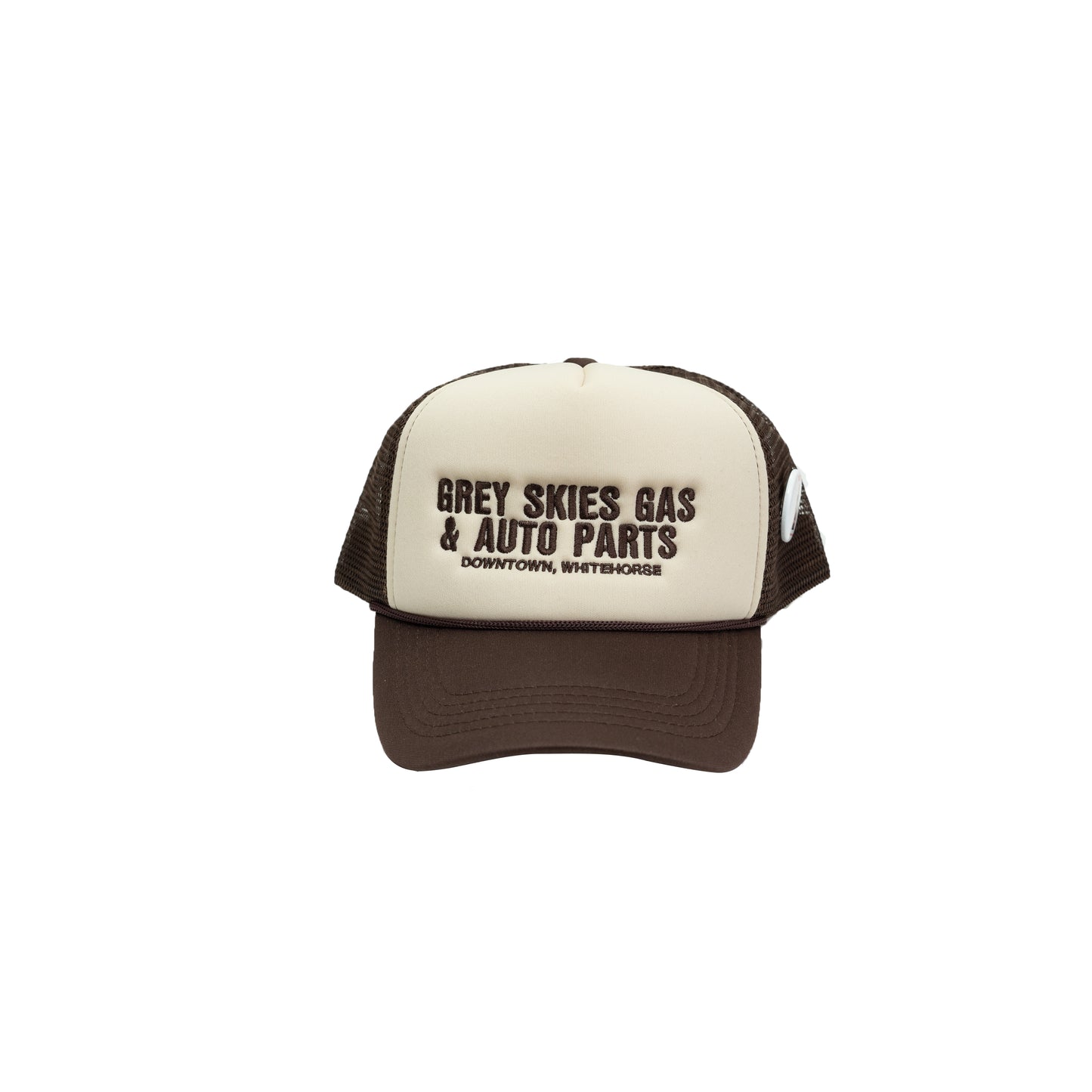 Grey Skies “Gas” Trucker Hat (Brown)