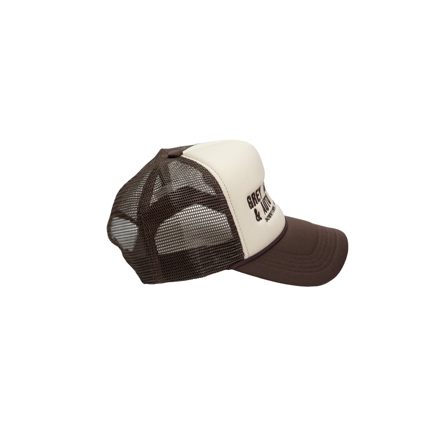 Grey Skies “Gas” Trucker Hat (Brown)