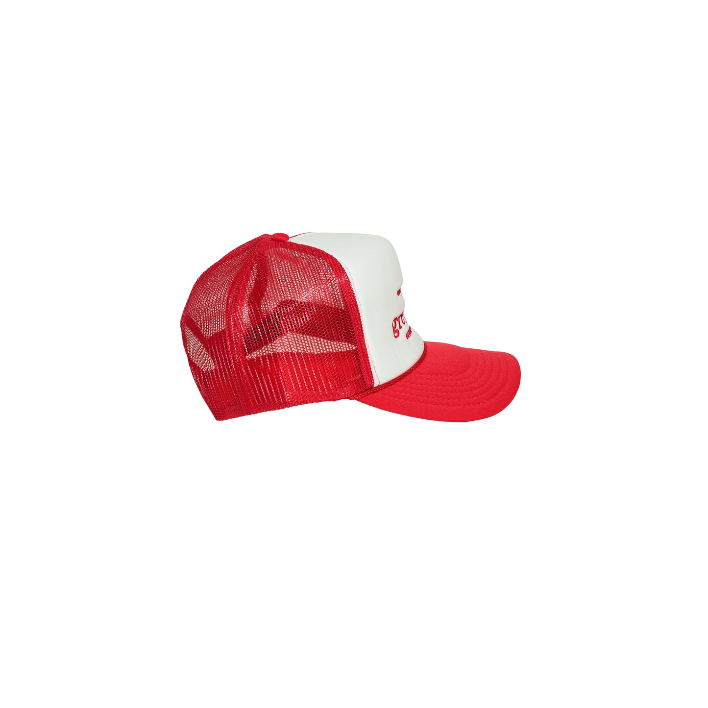 Grey Skies “NTS” Trucker Hat (Red)